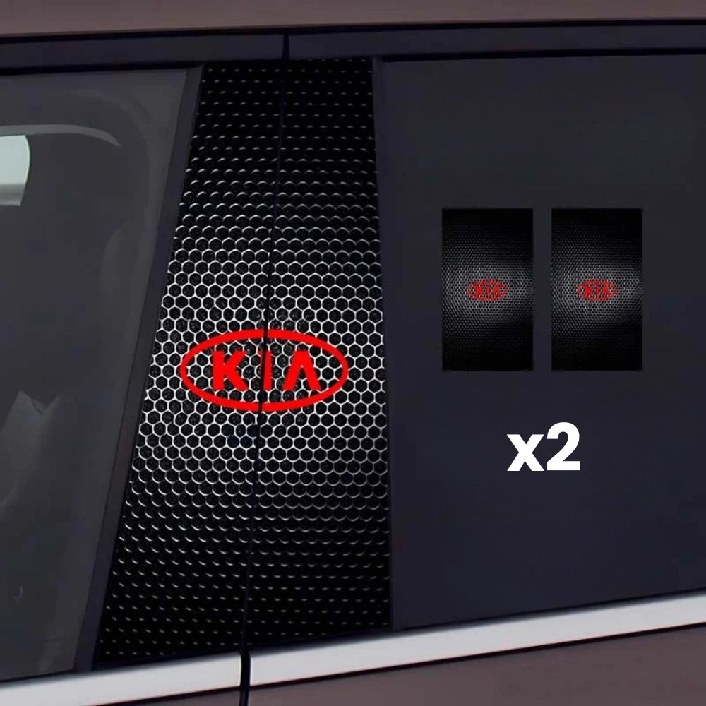 2x Naklejki na szybę samochodową z logo