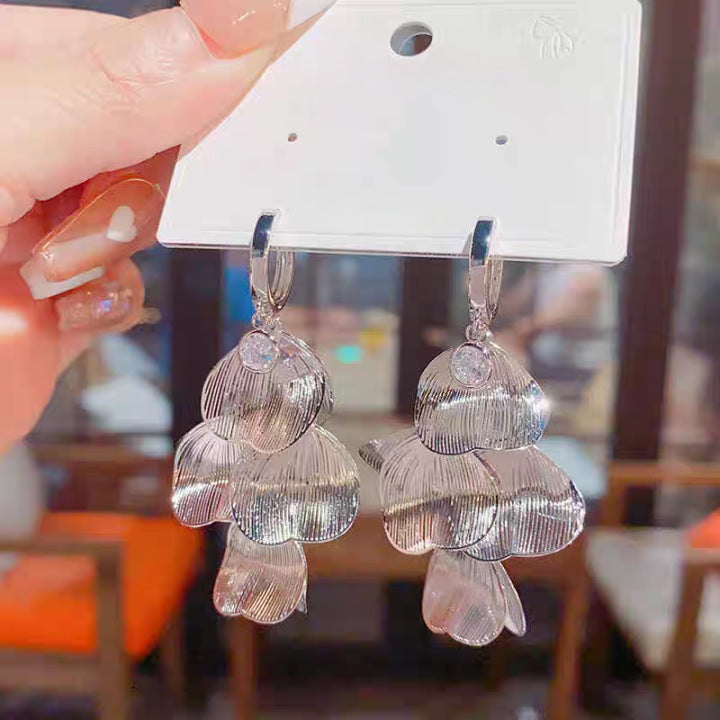 🍀Kolczyki damskie z zawieszką w kształcie liścia