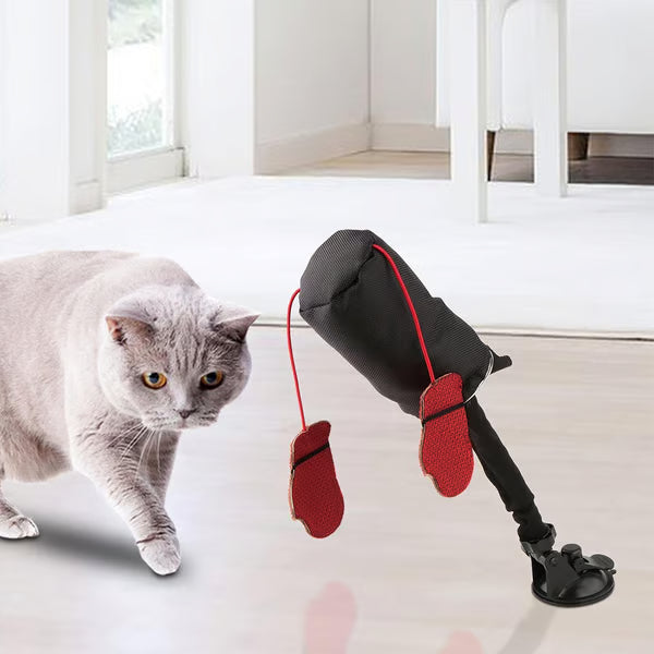 Interaktywna zabawka dla kota w kształcie pociągu