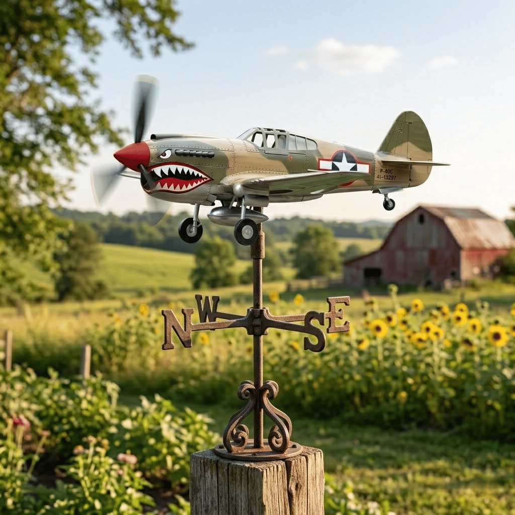 Wiatrak ogrodowy Shark Mouth Warplane