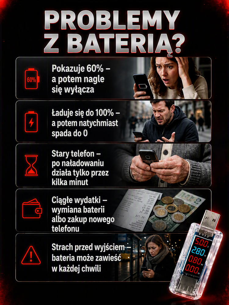 Smartfon battery repair dongle – aktywuje martwe baterie, przywraca ładowanie w kilka minut. Na pobranie! ⚡
