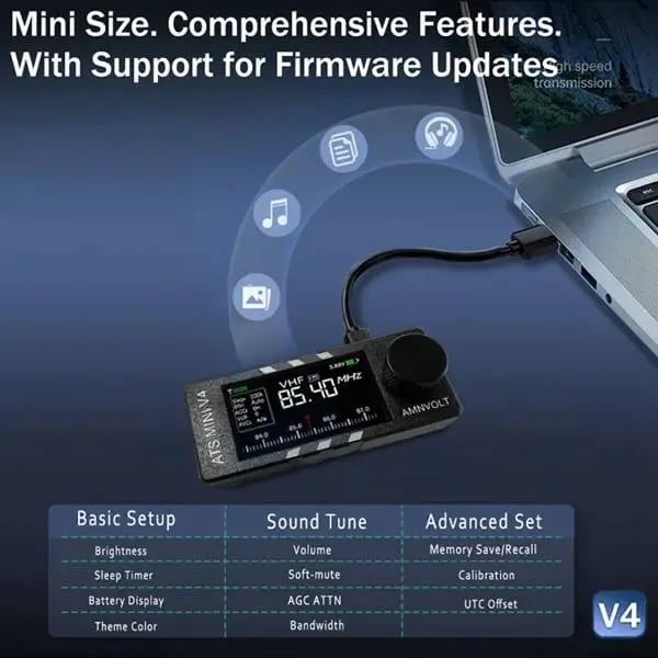 📻Ulepszony odbiornik radiowy ATS Mini V4 Si4732 All Band DSP
