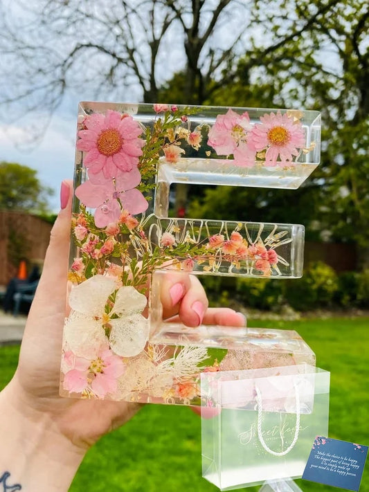 🌸Χειροποίητο νυχτερινό φωτιστικό από ρητίνη λουλουδιών-GR