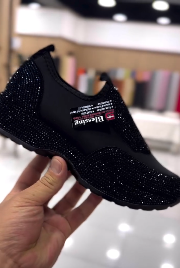 Madingi, kasdieniai sportbačiai su kristalais-LT