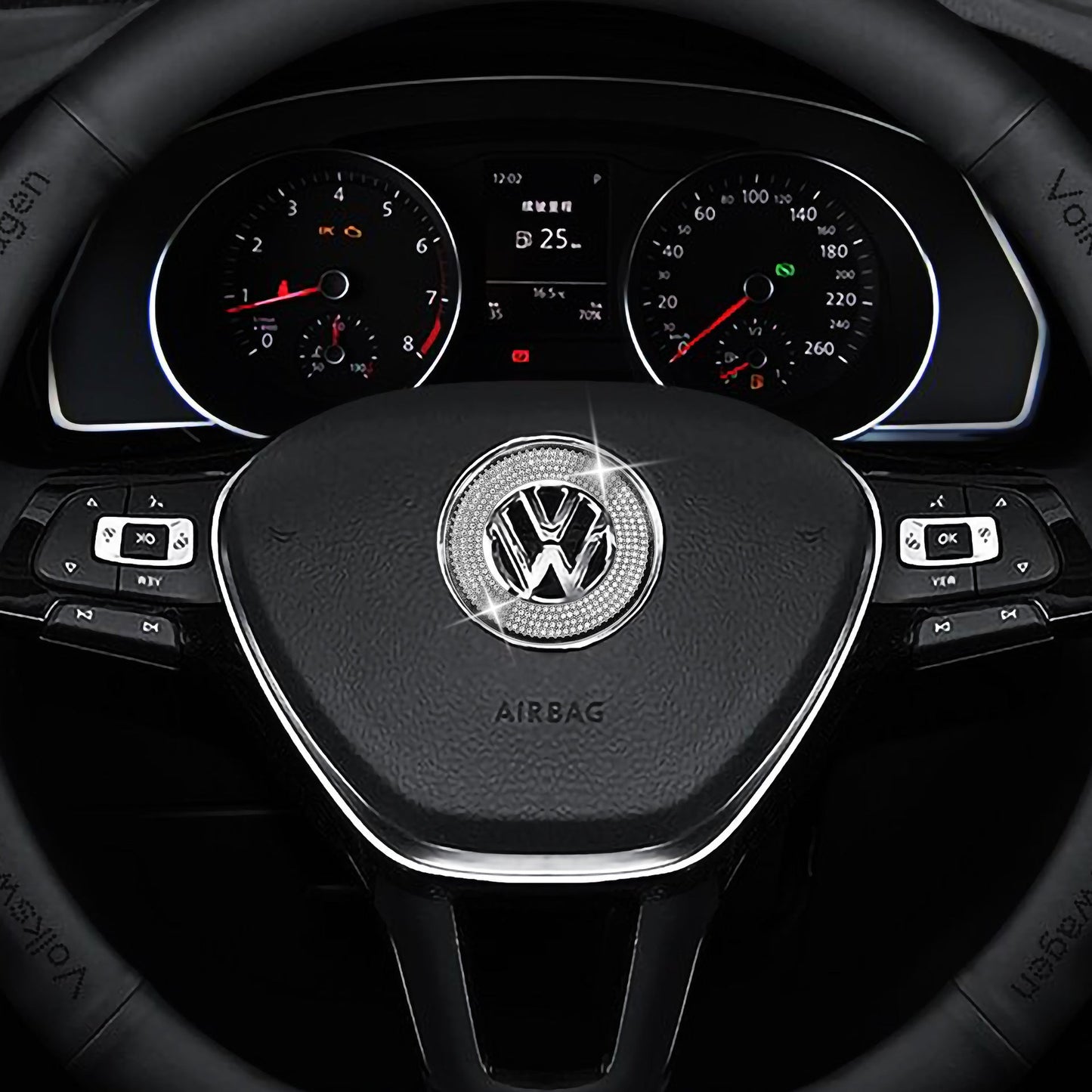 Naklejka kryształowa na kierownicę