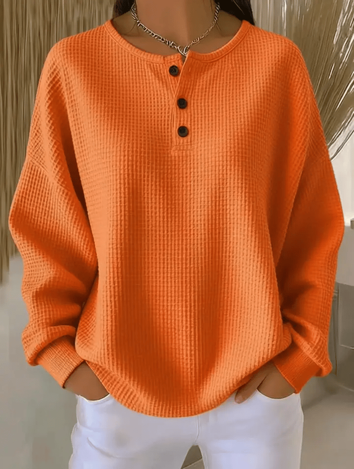 Bluza z kołnierzykiem Henry'ego w stylu casual