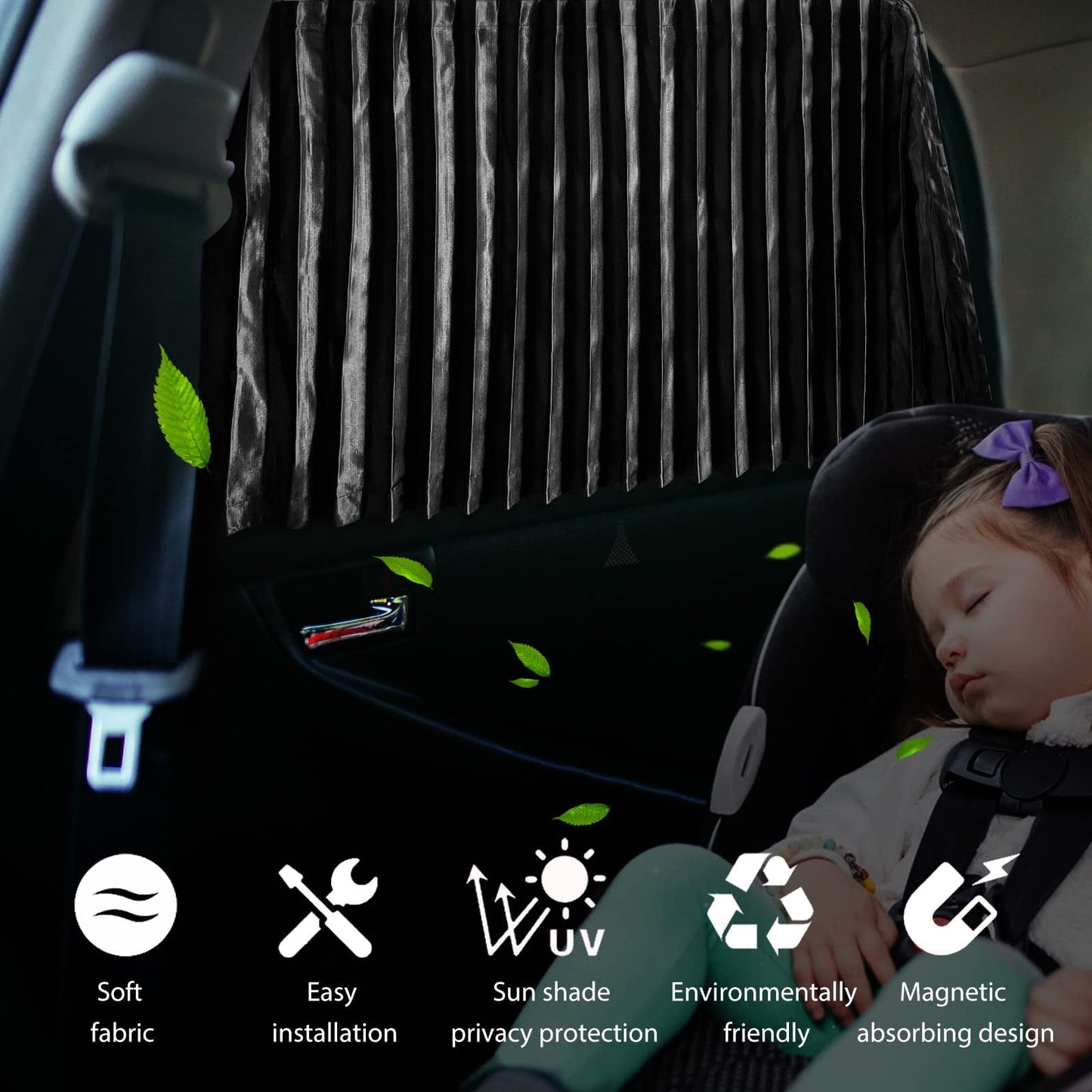 🔥Universalus magnetinis saulės skydelis automobilio šoniniam langui-LT