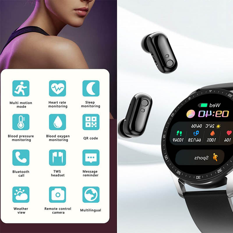 SMARTWATCH 2 EN 1 CON AURICULARES