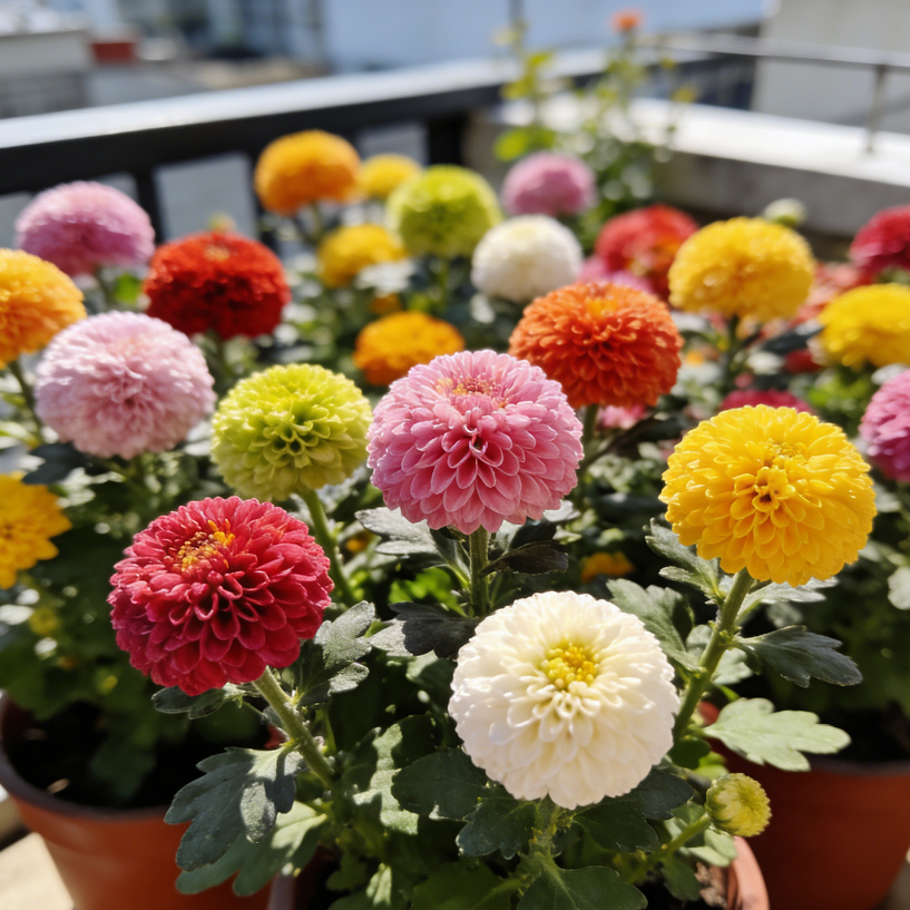 🏵️ Kolorowe nasiona chryzantemy – niczym żywe piłeczki pingpongowe w Twoim ogrodzie!