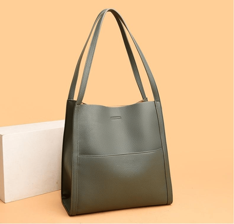 🥳👜Simple bolso monocromo de piel💝