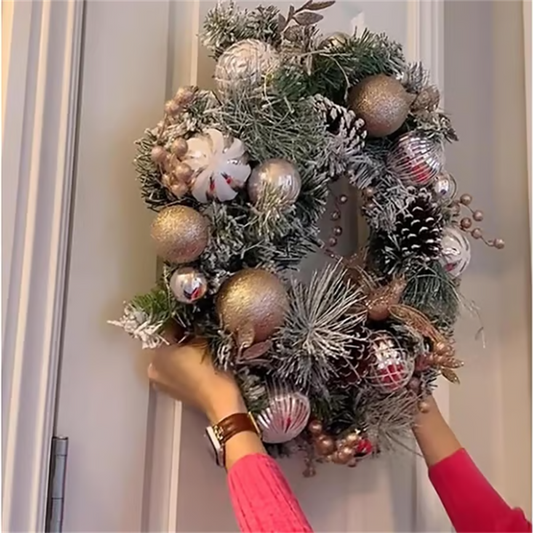 🏠Nerūdijančio plieno siurbimo kabliukas kalėdiniams vainikams - LT