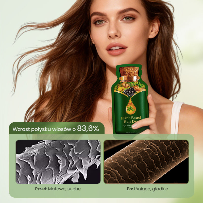 Delikatna roślinna farba do włosów – szybko działająca