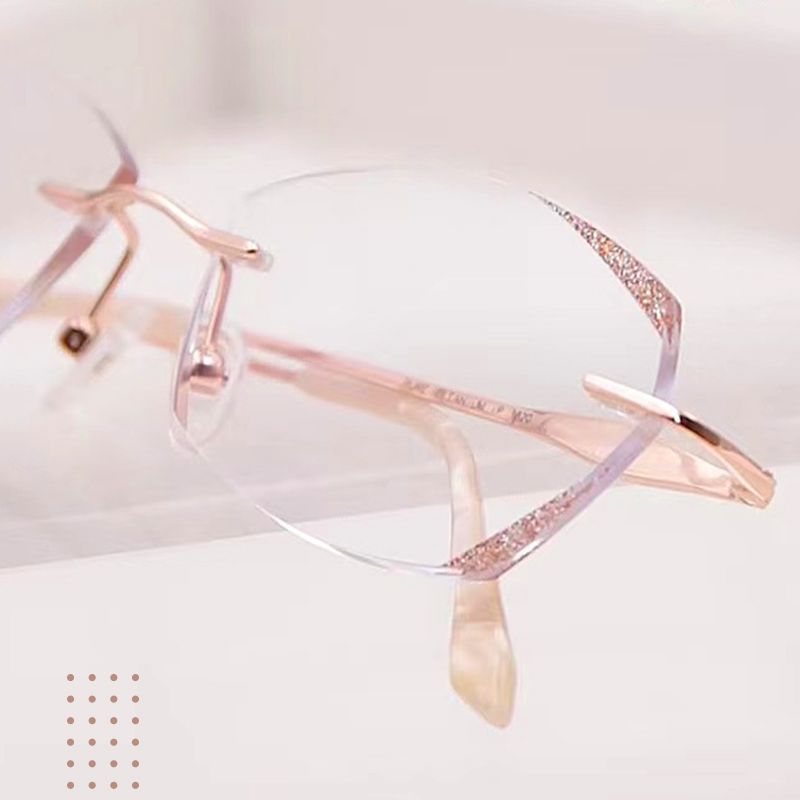 Γυαλιά ανάγνωσης Pousbo® Fashion Anti-Blue Rimless-GR