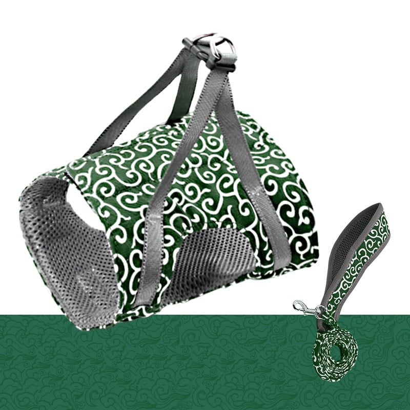 Augintinio pavadėlis su krūtinės diržu ir diržu-LT