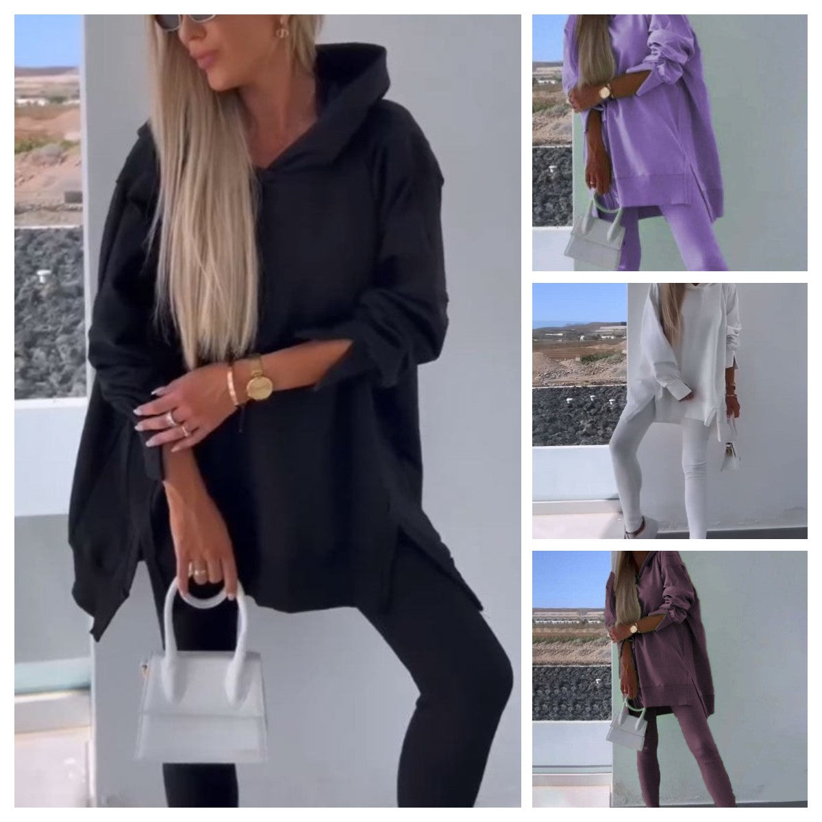 ✨2024 Nauji gaminiai💖 Hoodie and Jogger Leggings 2 dalių komplektas-LT