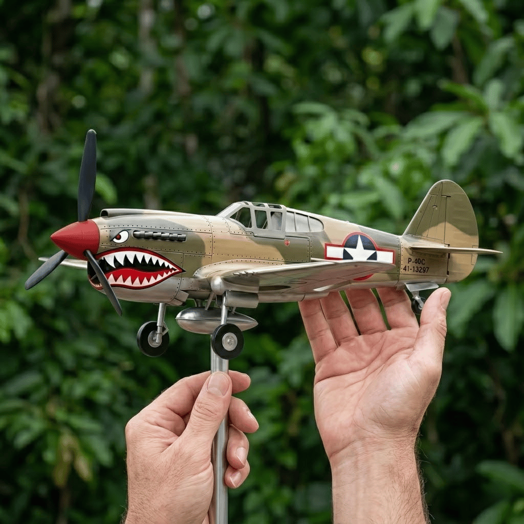 Wiatrak ogrodowy Shark Mouth Warplane