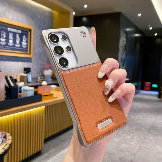 Berėmės odinės dėklas su integruotu magnetizmu ir aromaterapija, skirtas „Samsung Galaxy S25 S24 S23 S22 Ultra“-LT