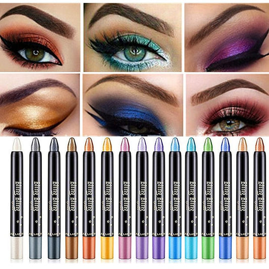 Μολύβι 15 χρωμάτων Highlighter Eyeshadow Pencil Αδιάβροχο Glitter Eye Shadow Στυλό ματιών