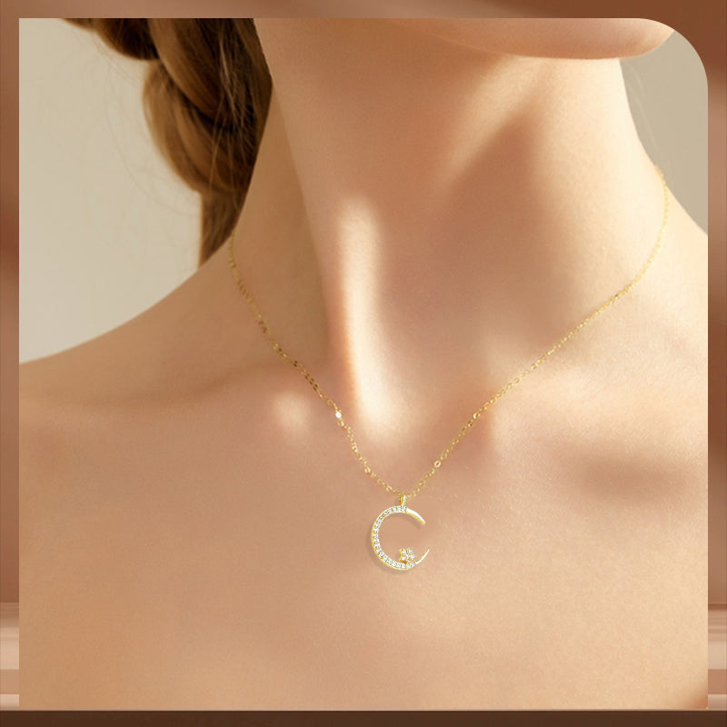 🌙Dobrú noc: Moon Star Necklace-GR