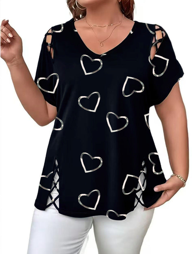 👗🌸Women's summer blouse with V-neck and print — soft, elegant🌟
