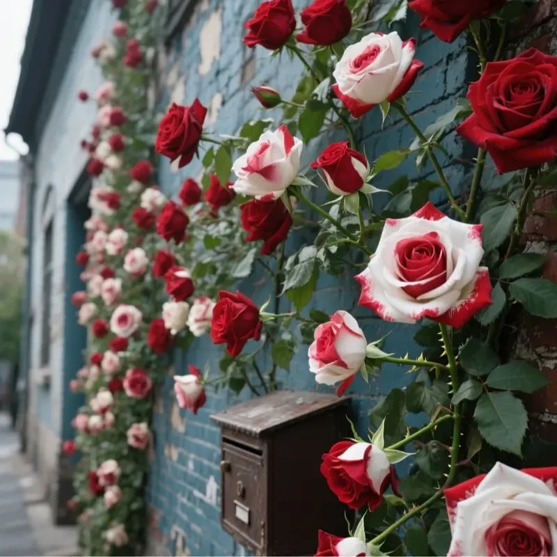 🌹 200/1000 szt. rzadkich nasion bliźniaczej czerwonej i białej róży — Vibrant Garden Blooms