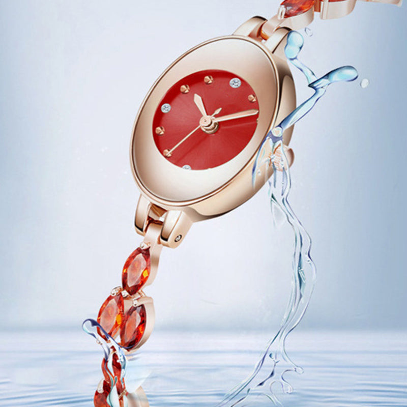 Moteriškas spalvingas cirkonio apyrankių laikrodis-LT