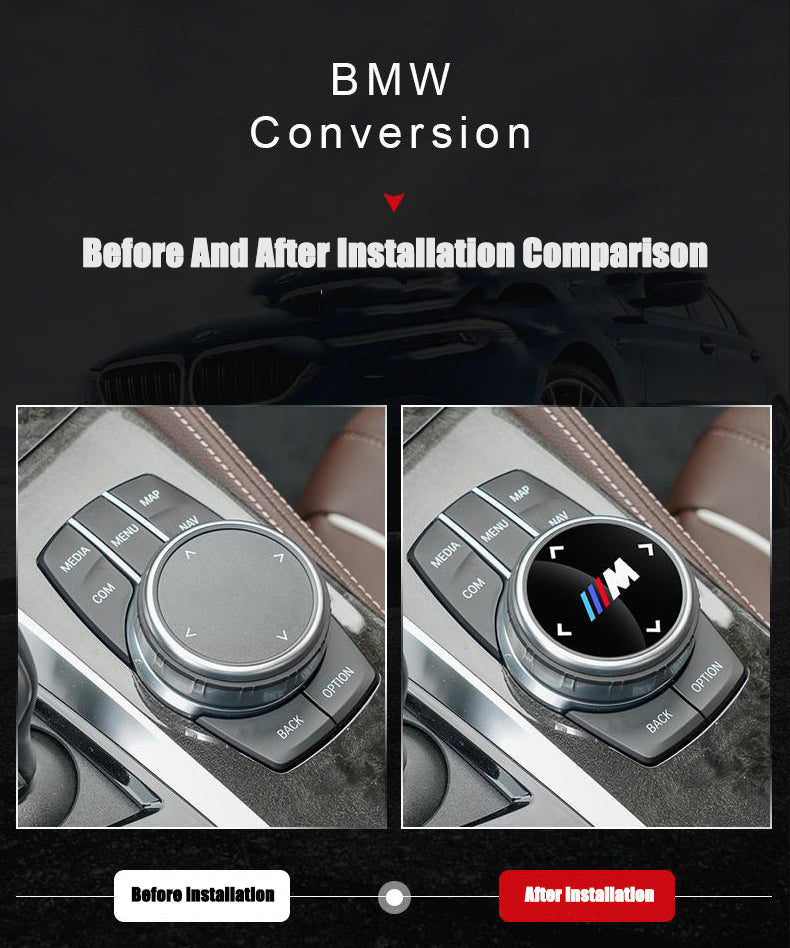 Naklejka dekoracyjna na gałkę multimedialną BMW