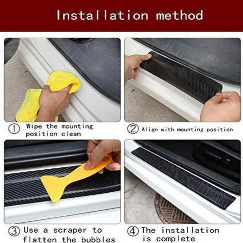 🚗 Αγγλικά αυτοκόλλητα σκόνης πόρτας με ίνες-GR