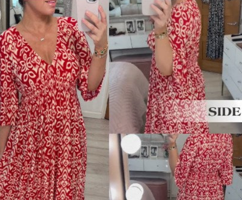 👗Mini marginta suknelė su V formos iškirpte 