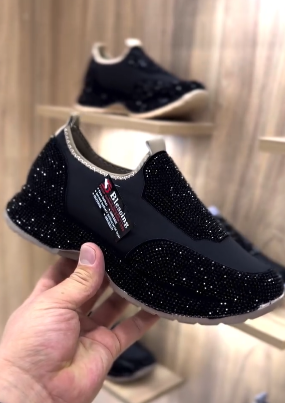 Μοντέρνα, καθημερινά αθλητικά παπούτσια με κρύσταλλα-GR