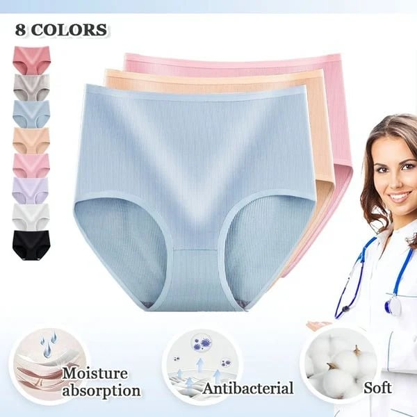 🔥Paskutinę dieną pirk 1, gauk 2 nemokamai🔥- Ropa interior absorbente de cintura alta para mujer✨. 