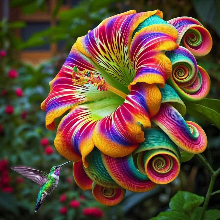 Nasiona kwiatów spiralnych Rainbow Swirl – rzadki kwiat