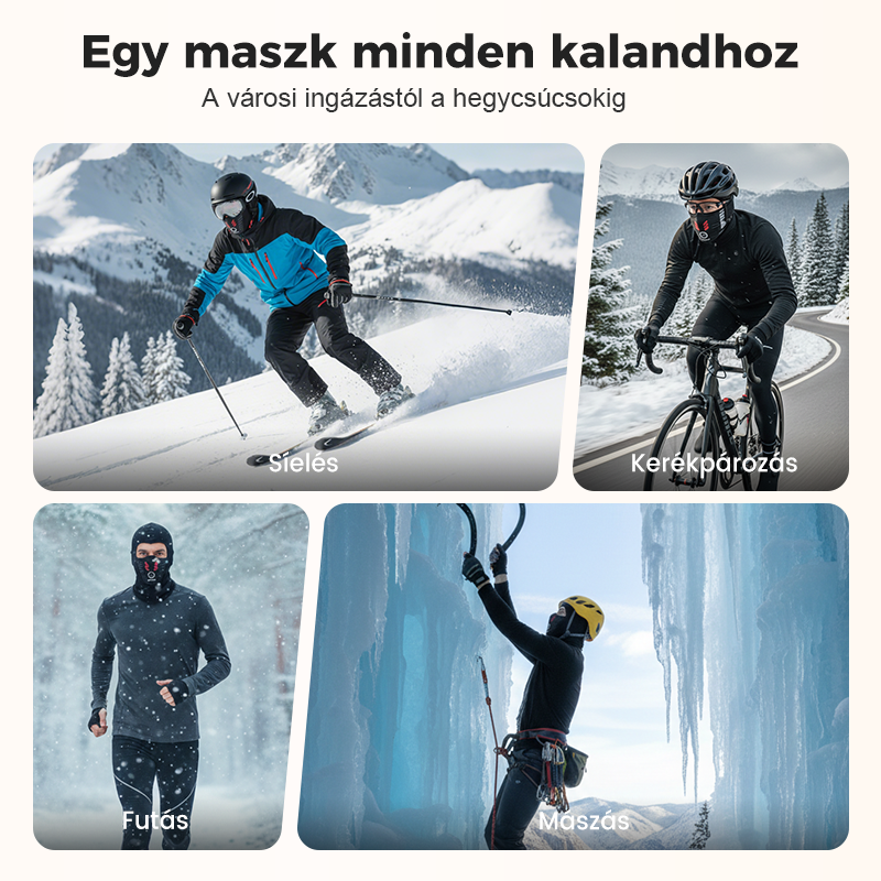 💞 Kask wiatroszczelny do użytku zimowego, unisex