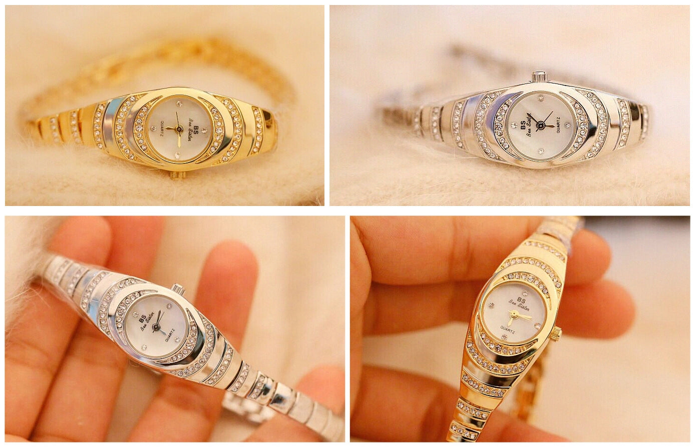 💎Moteriškas laikrodis su krištolo apyranke⌚-LT
