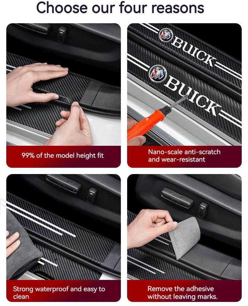 Black Friday ✨50% OFF ✨Carbon Car Door Sills Stickers✨9PCS ✨
