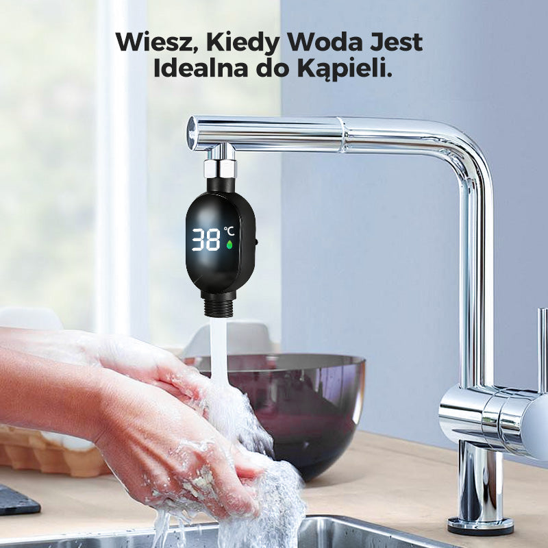 Wodoodporny wyświetlacz LED Termometr prysznicowy w stopniach Celsjusza