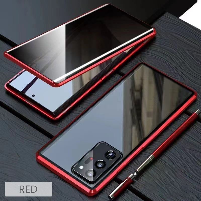 💥Etui magnetyczne z hartowanego szkła, dwustronne, do telefonów Samsung serii S23-S25