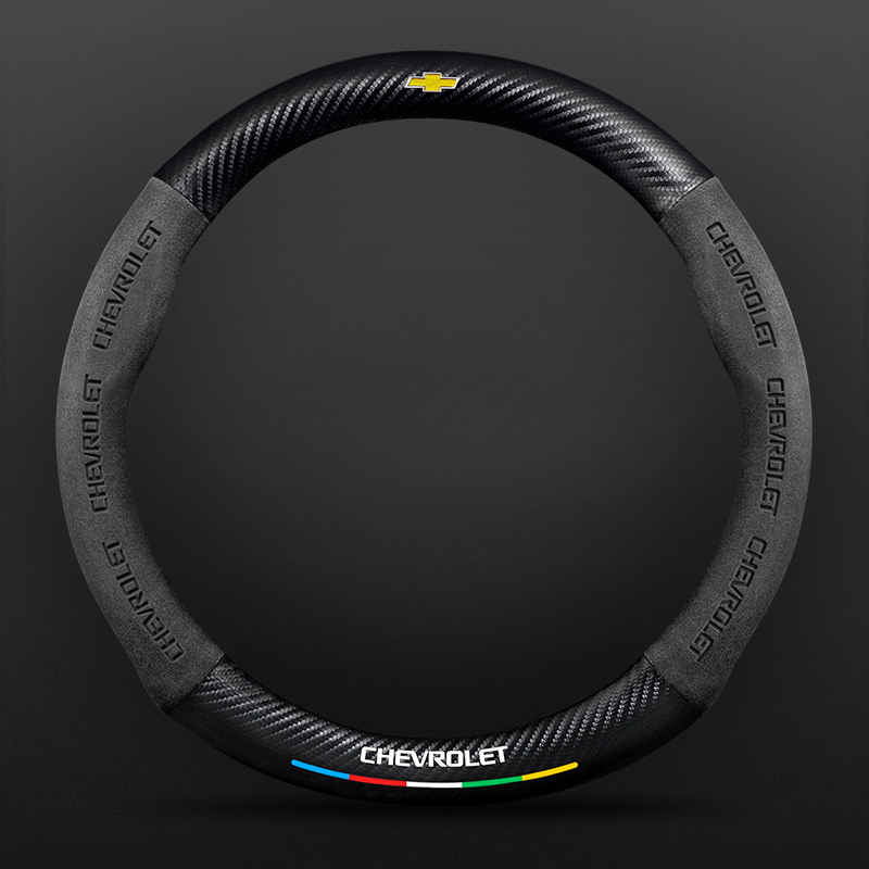 TrackVibe | Κάλυμμα τιμονιού από μαύρο σουέτ άνθρακα – Αντιολισθητικό και ανθεκτικό στη φθορά-GR