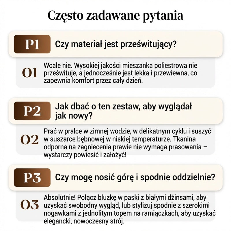 🔥 Damska dwuczęściowa stylizacja: luźne spodnie w paski