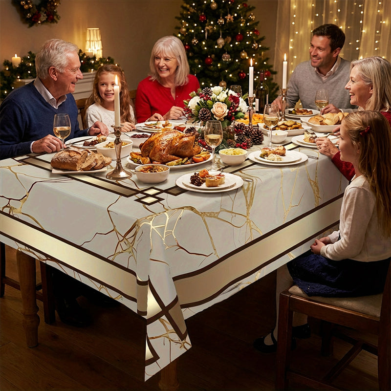 ⏳Ograniczona czasowo zniżka 50%⏰Wodoodporny obrus z nadrukiem marmurkowym🌩️