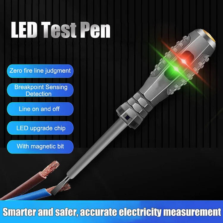 Detector de electricidad con destornillador magnético de alto par potente 2 en 1-ES