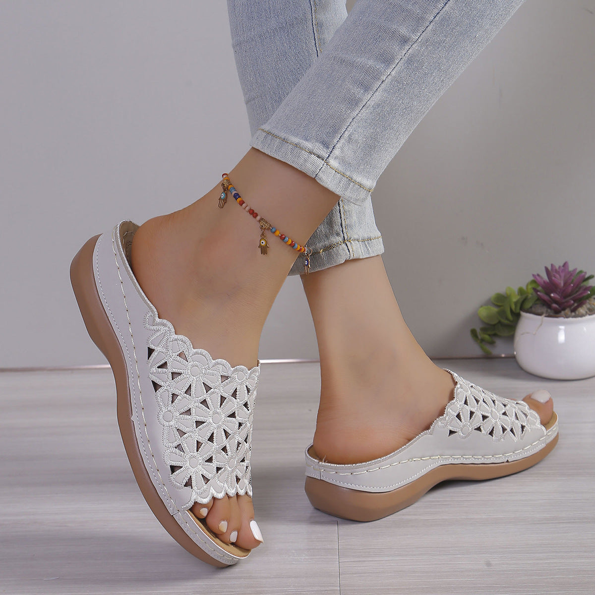 🔥Τελευταία ημέρα της προσφοράς 50% ΕΚΠΤΩΣΗ - Γυναικεία ορθοπεδικά σανδάλια με άνετη πλατφόρμα-GR