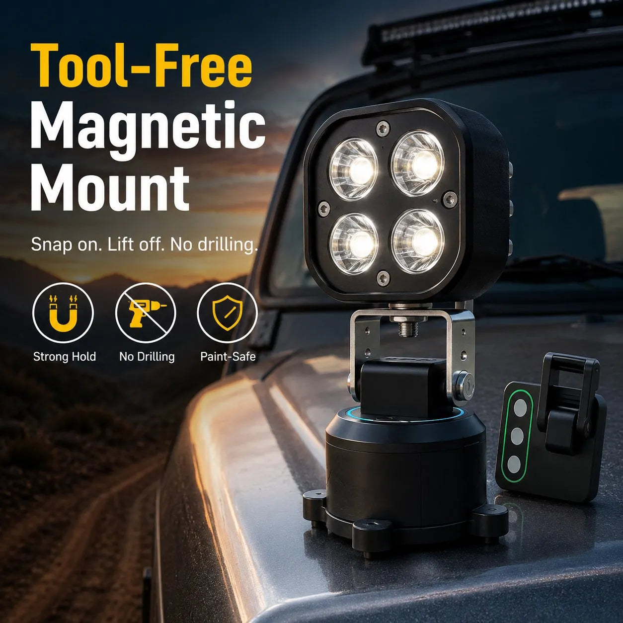 🏕️ Wielokierunkowa magnetyczna lampa LED typu pod