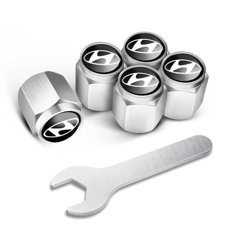 🔥Καπάκια βαλβίδων για ελαστικά αυτοκινήτου (5 τεμάχια + 1 κλειδί)-GR