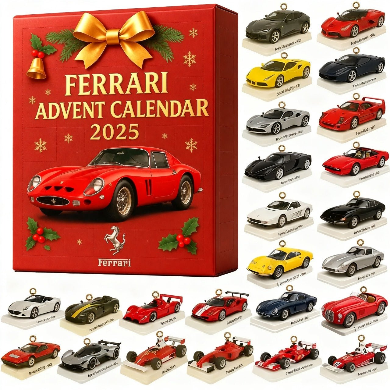 🎄 „Ferrari F1 Racing Legends 2025“ Advento kalendorius – kolekcinis leidimas 🏎️✨-LT