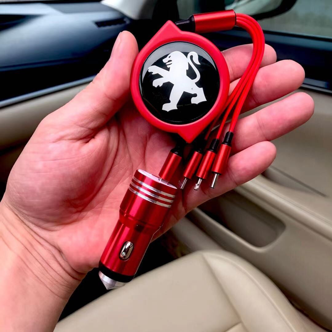 3 σε 1 ανασυρόμενο καλώδιο δεδομένων αυτοκινήτου + δωρεάν φορτιστής αυτοκινήτου-GR