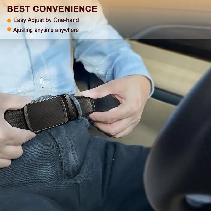 🔥Leather Ratchet Belt With Adjustable Buckle