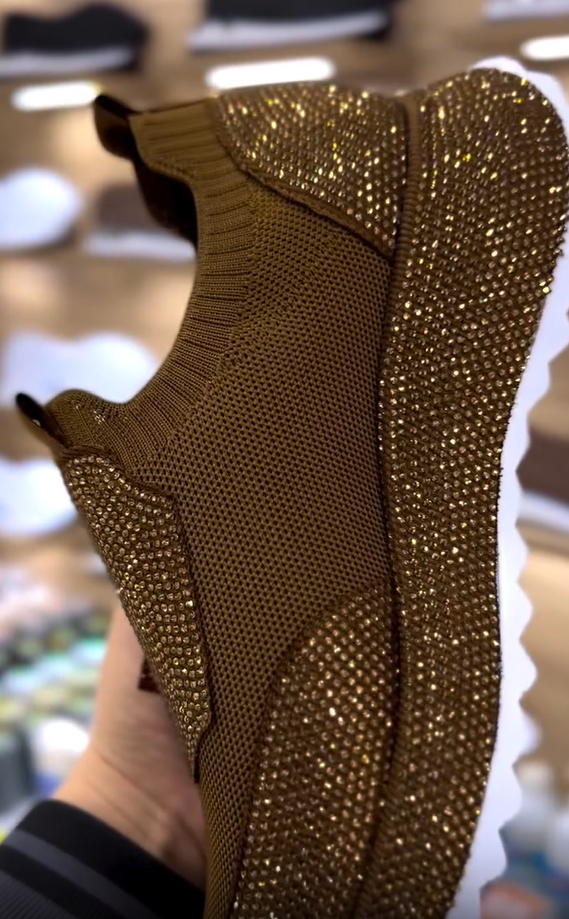 Μοντέρνα, καθημερινά αθλητικά παπούτσια με κρύσταλλα-GR