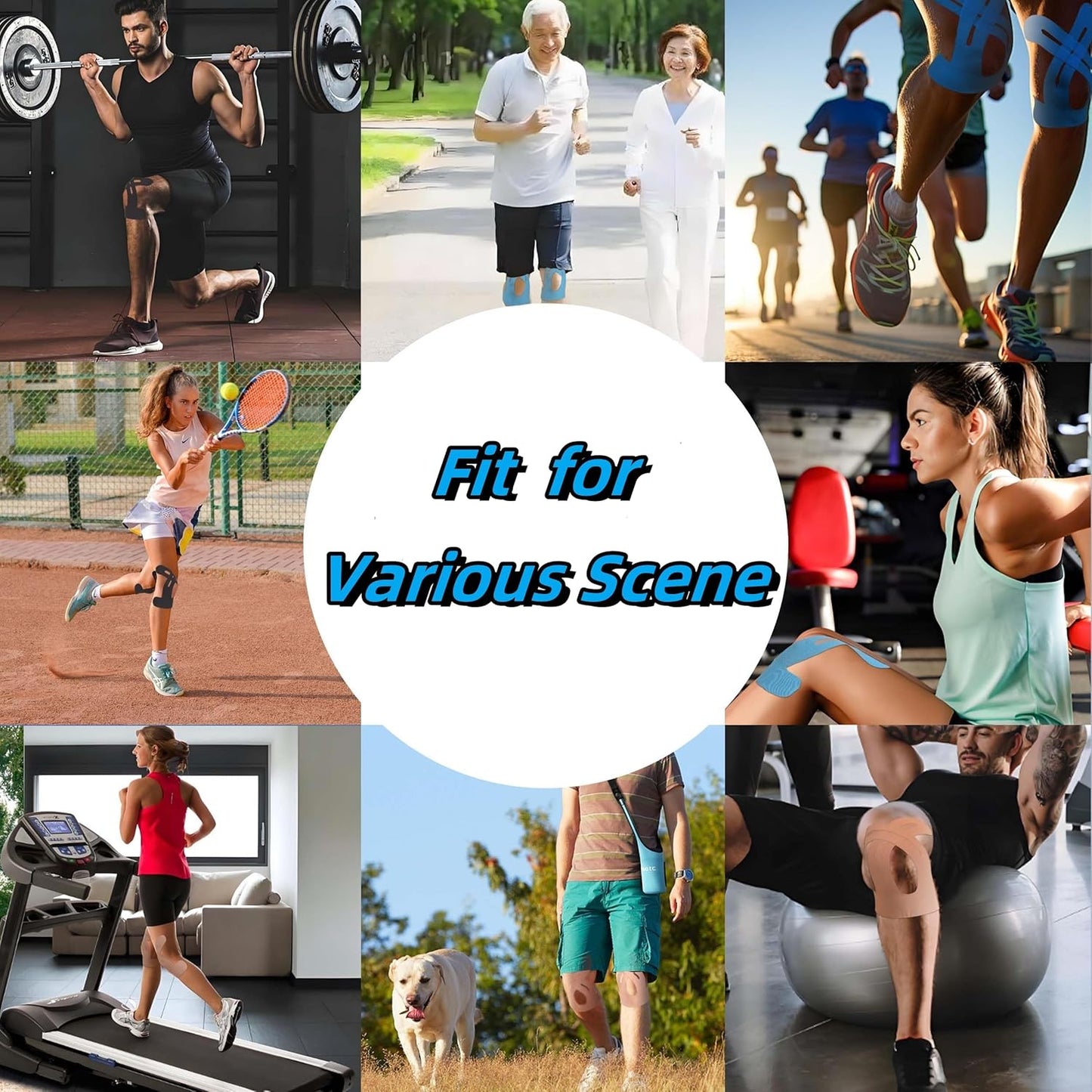 🎁50% ΕΚΠΤΩΣΗ - Προκομμένη ταινία κινησιολογίας για γόνατο-GR