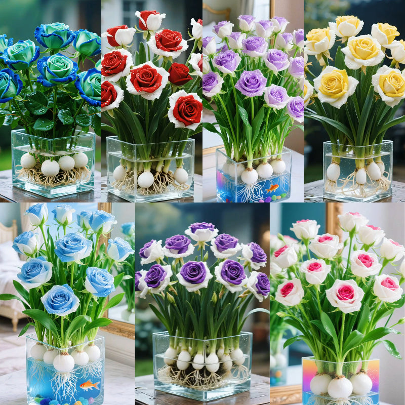 🌈Hidroponinės, retos, dvispalvės rožių svogūnėlės: spalvingas gamtos stebuklas 🌹-LT